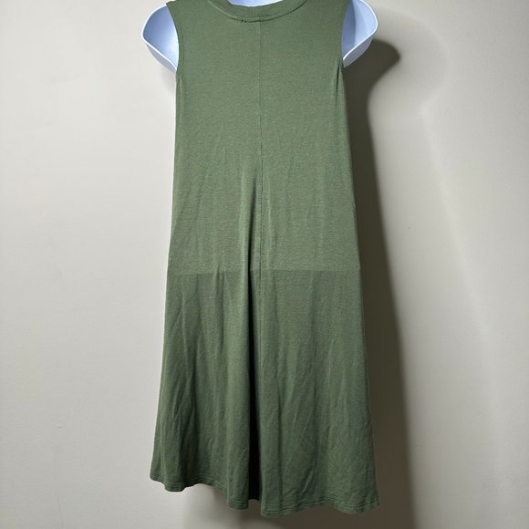 A. Byer Green Sleeveless Shirt Dress Women's Small - Picture 3 of 4